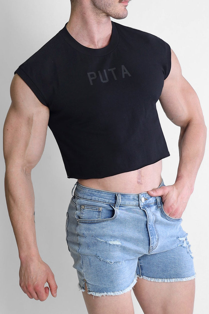 Escapism Muscle-Fit Crop Tank - Puta