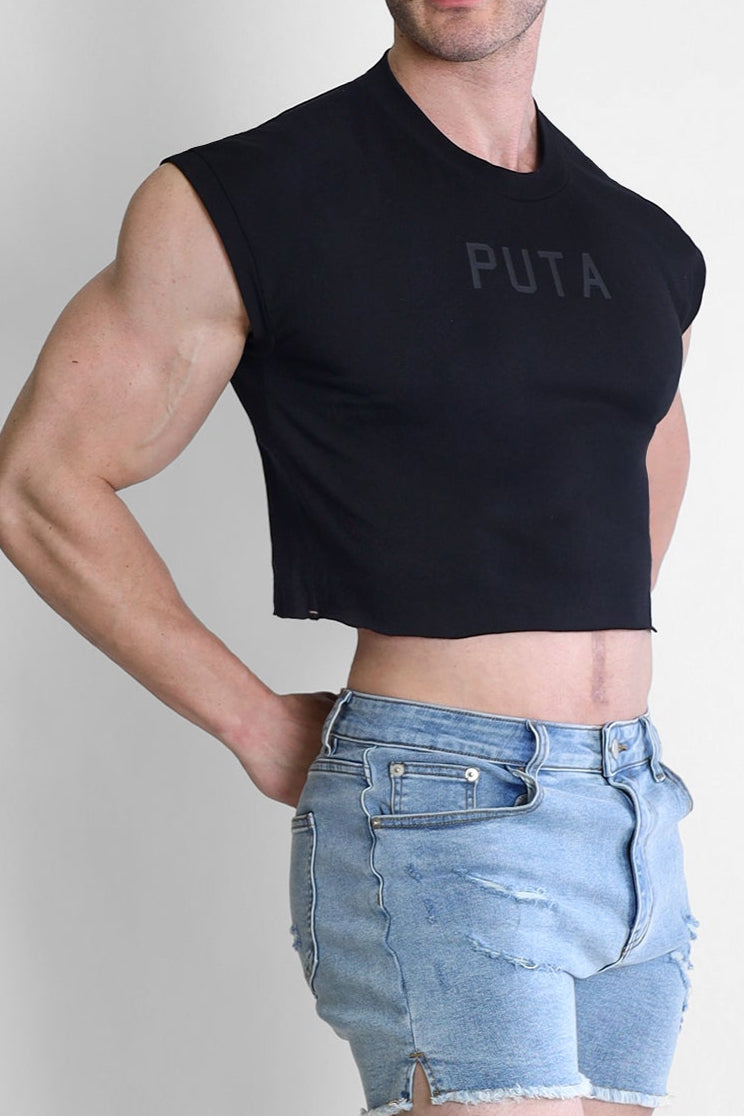 Escapism Muscle-Fit Crop Tank - Puta