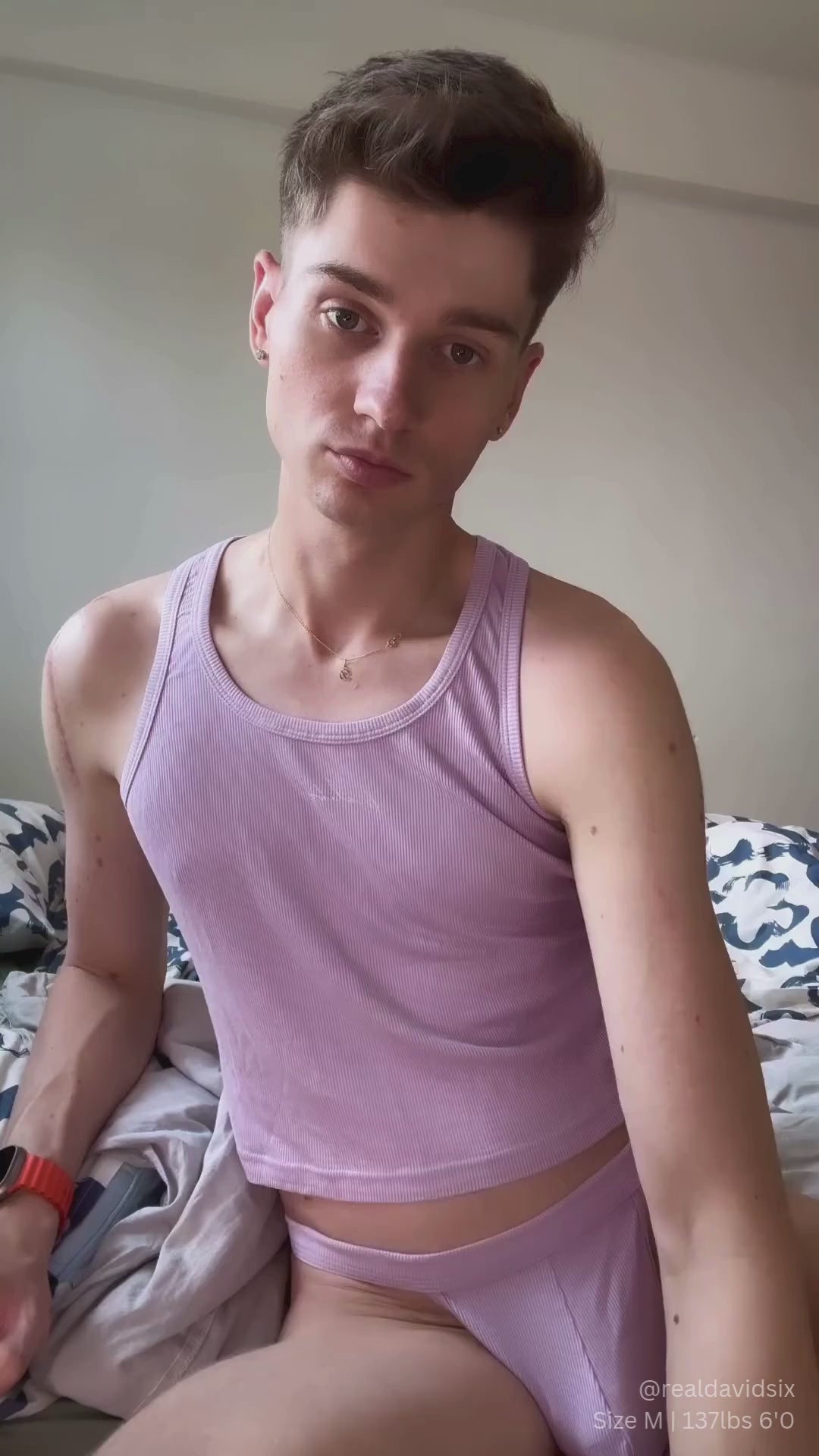 Dreamy Muscle Fit Ribbed Cropped Tank - Lavender